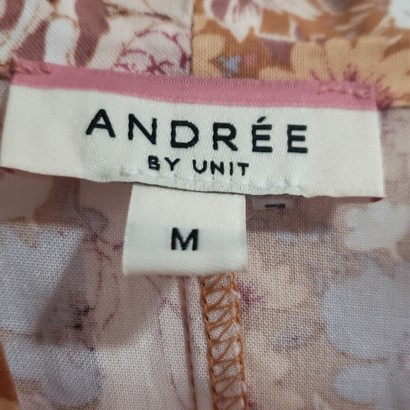 Boho floral top. Bell sleeves, crossover front, cool and breezy. - Picture 3 of 5